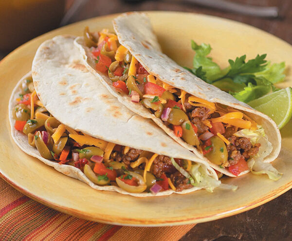 Beef Soft Tacos with Olive-Chipotle Salsa