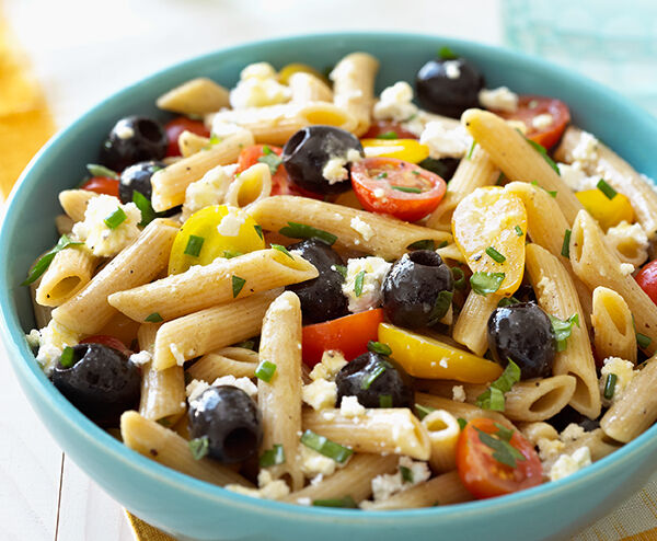 Herbed Olive and Double Tomato Summer Pasta Salad