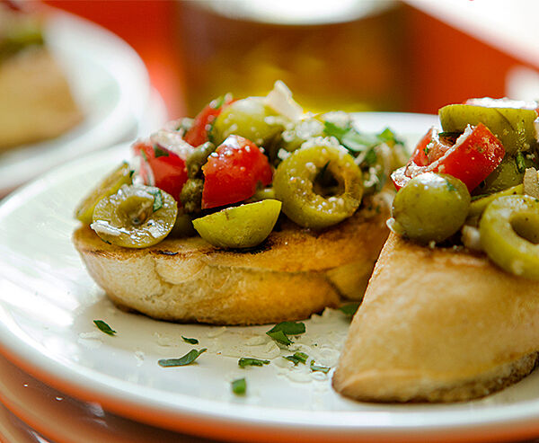 Baked Fresh Ricotta with Black Olives | Lindsay