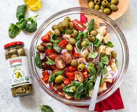 Olive and Cherry Tomato Panzanella